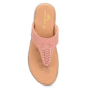 Peach T - Strap Memory Foam Flats For Women - Greentech