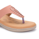 Peach T - Strap Memory Foam Flats For Women - Greentech