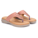 Peach T - Strap Memory Foam Flats For Women - Greentech