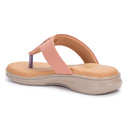 Peach T - Strap Memory Foam Flats For Women - Greentech