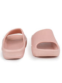 Solid Peach Casual Beach Flip Flops Slippers For Women - Greentech