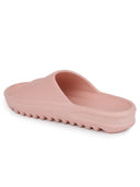 Solid Peach Casual Beach Flip Flops Slippers For Women - Greentech