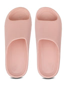 Solid Peach Casual Beach Flip Flops Slippers For Women - Greentech