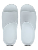 Solid White Casual Beach Flip Flops Slippers For Men - Greentech