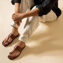 Tan Classic Kolhapuri Slippers Slip On Sandals For Men - Greentech