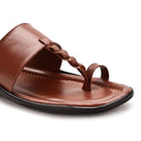 Tan Classic Kolhapuri Slippers Slip On Sandals For Men - Greentech