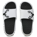 White Black Casual Deer Flip Flops Slippers For Men - Greentech