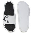 White Black Casual Deer Flip Flops Slippers For Men - Greentech
