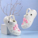White Casual Charms Clogs For Women - Greentech
