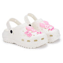 White Casual Charms Clogs For Women - Greentech