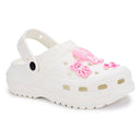 White Casual Charms Clogs For Women - Greentech