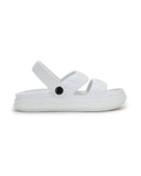 White Casual Clogs Sandals For Women - Greentech