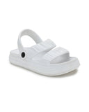 White Casual Clogs Sandals For Women - Greentech