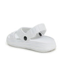White Casual Clogs Sandals For Women - Greentech