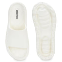 White Casual High Ankle Platform Flip Flops Slippers For Women - Greentech