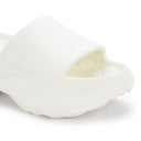 White Casual High Ankle Platform Flip Flops Slippers For Women - Greentech