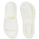 White Casual High Ankle Platform Flip Flops Slippers For Women - Greentech