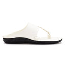 White Classic Kolhapuri Slippers Slip On Sandals For Men - Greentech