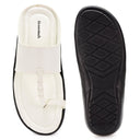 White Classic Kolhapuri Slippers Slip On Sandals For Men - Greentech
