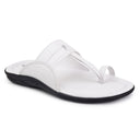 White Kolhapuri Slippers Slip On Sandals For Men - Greentech