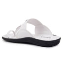 White Kolhapuri Slippers Slip On Sandals For Men - Greentech