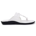 White Kolhapuri Slippers Slip On Sandals For Men - Greentech
