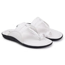 White Kolhapuri Slippers Slip On Sandals For Men - Greentech