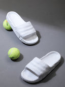 White Solid Casual Flip Flops Sliders For Men - Greentech