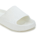 White Solid Casual Flip Flops Sliders For Men - Greentech