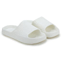 White Solid Casual Flip Flops Sliders For Men - Greentech