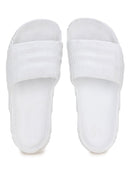 White Solid Casual Flip Flops Sliders For Men - Greentech